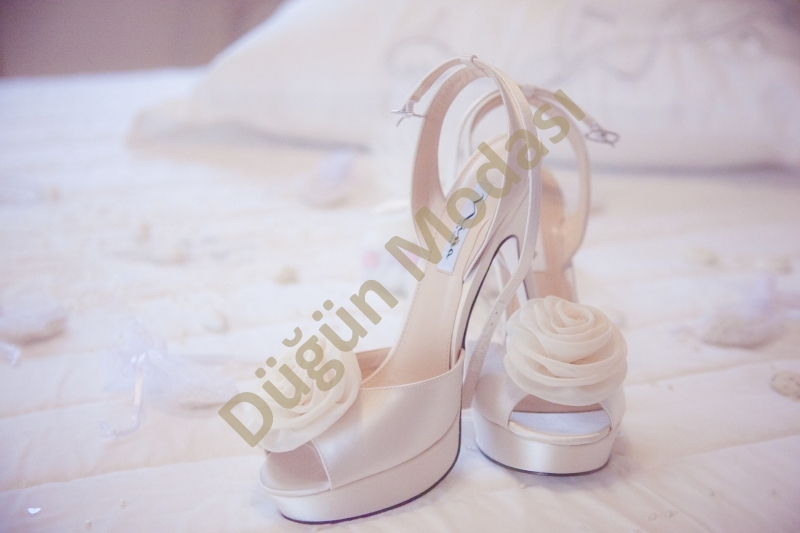 Platform Topuk Gelin Ayakkabısı Resim 2