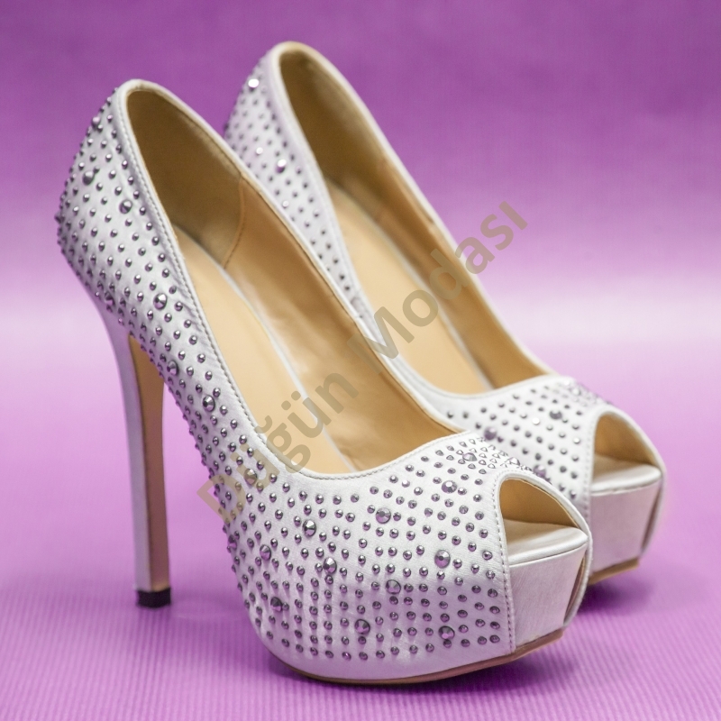 Platform Topuk Gelin Ayakkabısı Resim 3